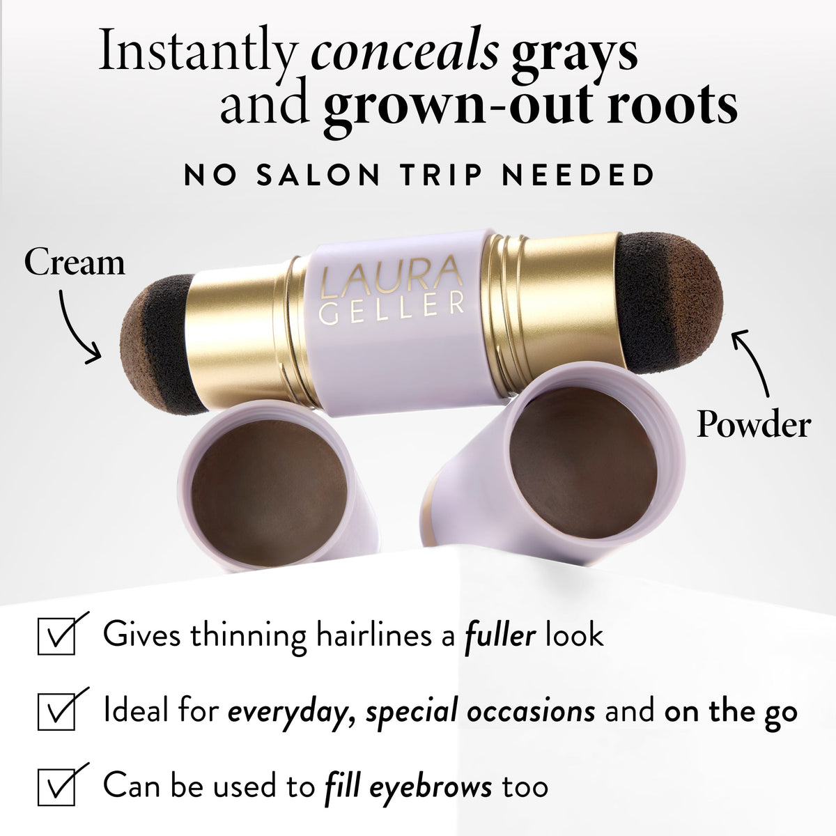 Root Touch Up Hair & Brow Concealing Cream + Powder