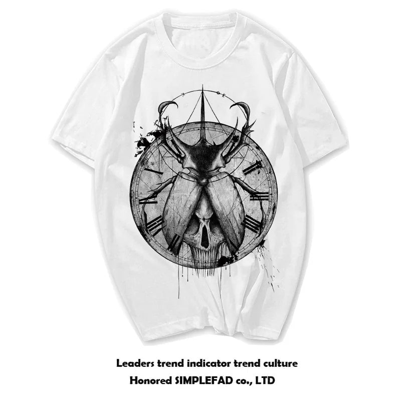 European and American street camisole, trendy brand short sleeved T-shirt, summer personalized rock trend, men's loose hip-hop T-shirt, pure cotton