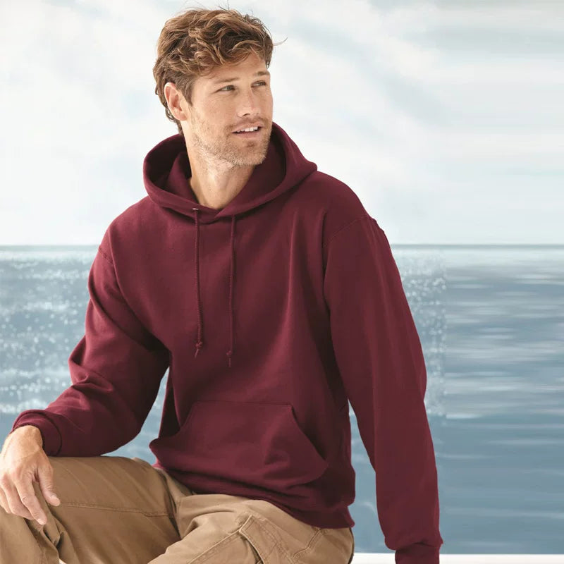 European and American hooded solid color hoodie men's hip-hop loose plus size cyberpunk ninja thick pullover sports hoodie trend