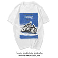 American retro trend motorcycle heavy machine punk hardcore print heavyweight pure cotton short sleeved t-shirt men's Amikaji TEE