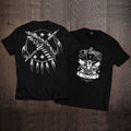 American Amikaji Motorcycle Wind Motorcycle Rider Native American Primitive Retro Eagle Feather Crown Short sleeved T-shirt Male