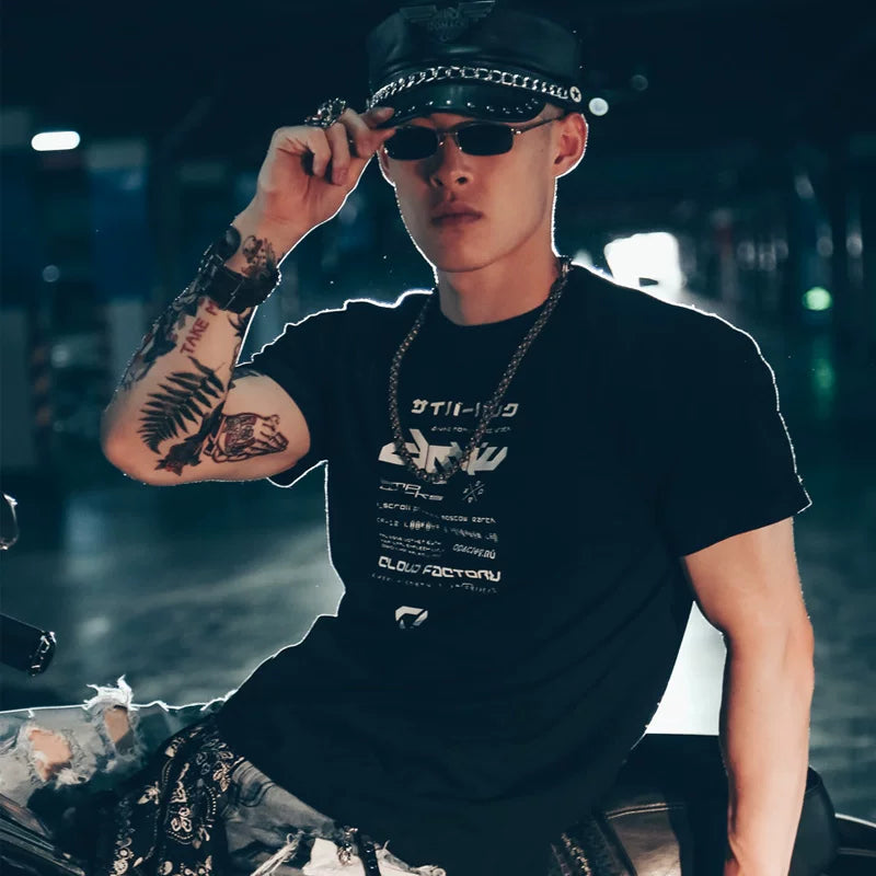 Ins Trendy European and American Original Youth Printed Music Character T-shirt Short Sleeve Men's Trendy Cotton Large Size Trendy Brand Fashion