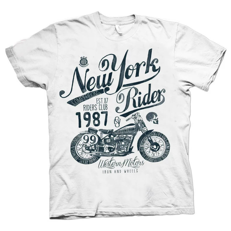 Amikaji American retro Japanese heavyweight pure cotton rock motorcycle T-shirt short sleeved men's European and American punk street TEE