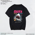 European and American high street trendy brand Jaws T-shirt for men and women, loose short sleeved, couple classic half sleeved T-shirt, high street no touch