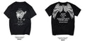 Thailand Trendy 3D mb wing t-shirt skull head punk rock band short sleeved man Harajuku style