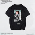 Short sleeved men's trendy brand t-shirt couple trend men's pure cotton versatile loose personality Mona Lisa oil painting design men