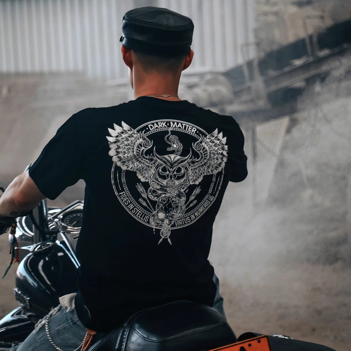 Original design, hand drawn illustrator, rock punk, heavy metal owl, personality, street men's T-shirt, fashion trend brand