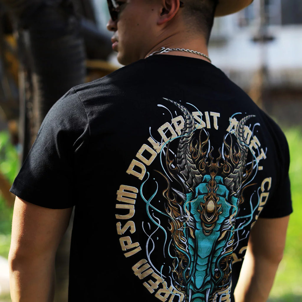 Original design Chinese style short sleeve men's China-Chic dragon pattern printed t-shirt cotton loose men's casual half sleeve thick