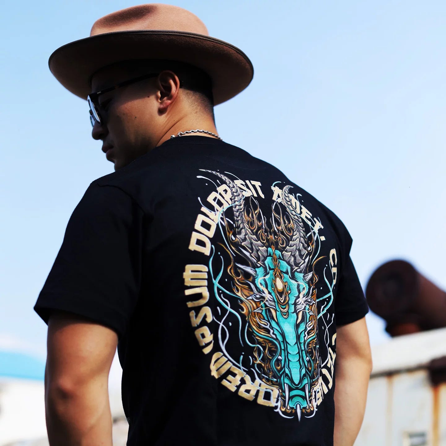 Original design Chinese style short sleeve men's China-Chic dragon pattern printed t-shirt cotton loose men's casual half sleeve thick