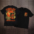 American retro hardcore motorcycle, European and American motorcycle, Amikaji printed heavyweight short sleeved t-shirt, men's and women's rock
