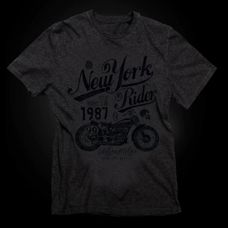 Amikaji American retro Japanese heavyweight pure cotton rock motorcycle T-shirt short sleeved men's European and American punk street TEE