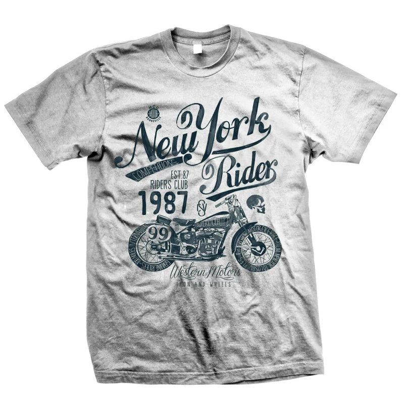 Amikaji American retro Japanese heavyweight pure cotton rock motorcycle T-shirt short sleeved men's European and American punk street TEE