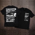 Futurist Cyber Punk original design functional style short sleeved T-shirt trendy high street men