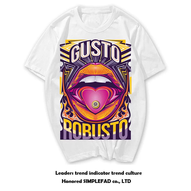 Fashion Trend Hip Hop Rock Undead Big Tongue Original Design Heavy Metal American Street Trendy Brand Short Sleeve T-shirt