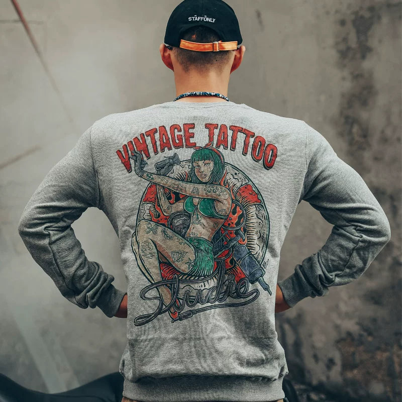 Trendy people, trendy brands, back prints, hoodies, men's European and American streets, Japanese, Harajuku style, hip-hop tattoos, loose Korean version