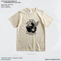 Japanese craftsman retro motorcycle rider Amikaji heavyweight thick Japanese pure cotton rock motorcycle T-shirt short sleeved
