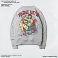 Trendy people, trendy brands, back prints, hoodies, men's European and American streets, Japanese, Harajuku style, hip-hop tattoos, loose Korean version