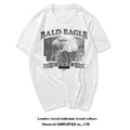 Men's fashion brand short sleeved T-shirt loose plus size American T-shirt summer youth print geometric pattern cotton short sleeved shirt
