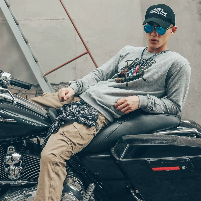 Trendy people, trendy brands, back prints, hoodies, men's European and American streets, Japanese, Harajuku style, hip-hop tattoos, loose Korean version