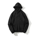 European and American hooded solid color hoodie men's hip-hop loose plus size cyberpunk ninja thick pullover sports hoodie trend