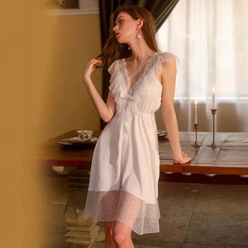 LacyMate™ European Charm Lace V-Neck Dress