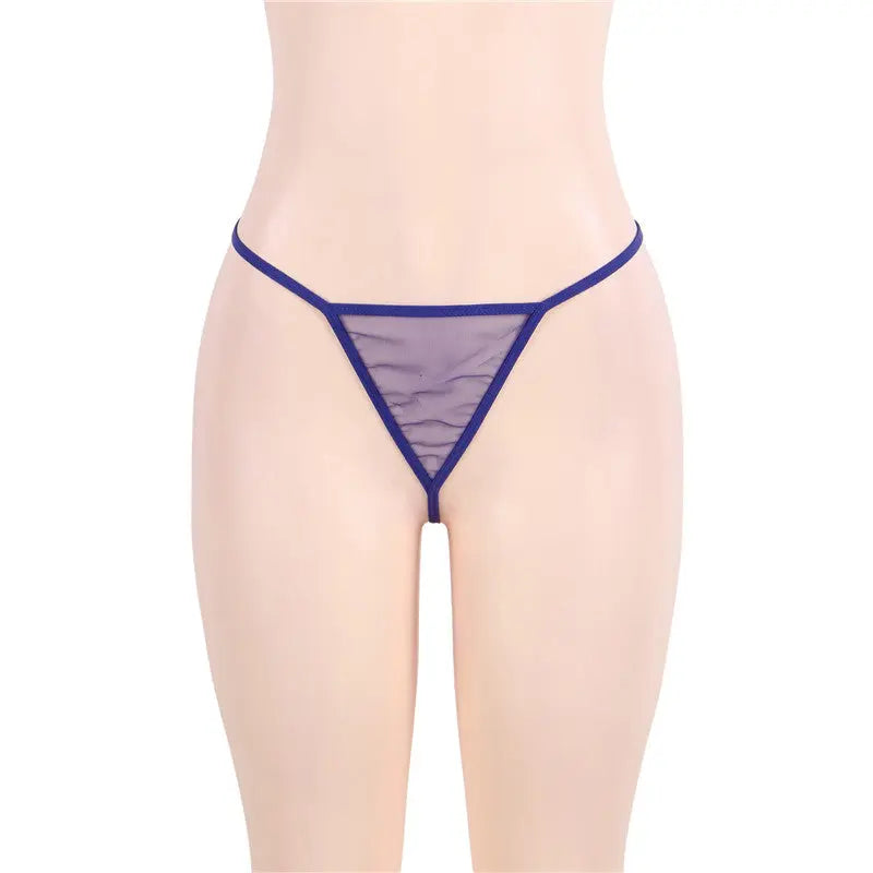 LacyMate™ Plus Size Sheer Blue Babydoll