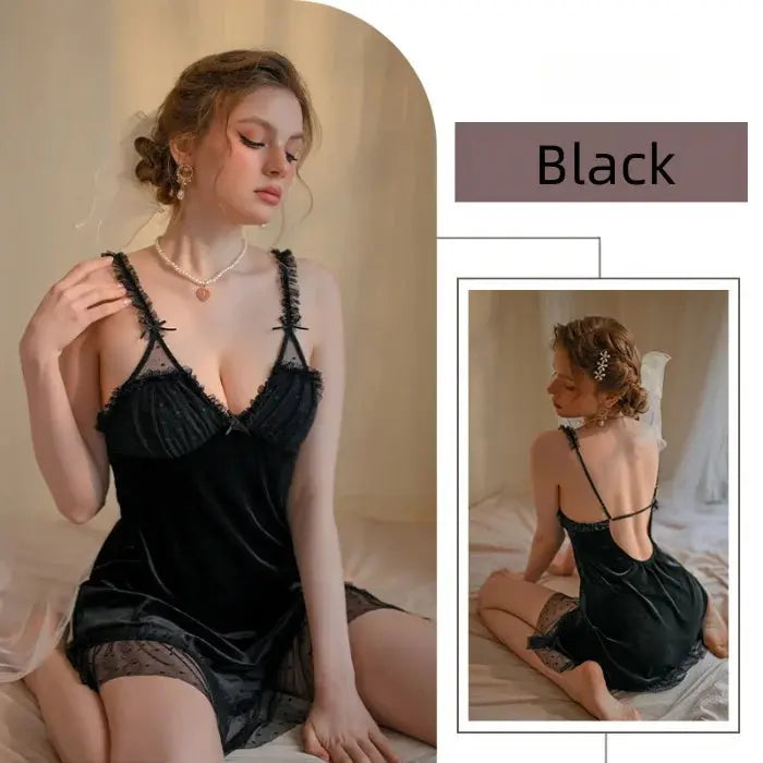 LacyMate™ Soft V-Neck Mini Robe Set