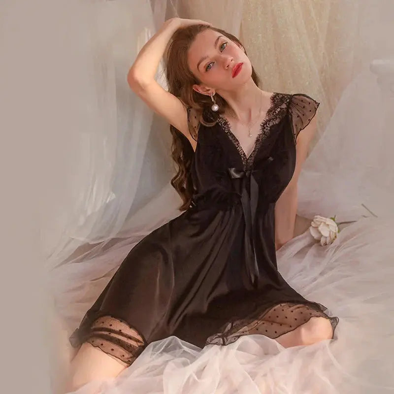 LacyMate™ European Charm Lace V-Neck Dress