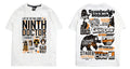 Simplefad American West Coast Hip Hop Street Graffiti Street Dance Skateboarding Rap Spray Painting Short Sleeve T-shirt Men's Tee