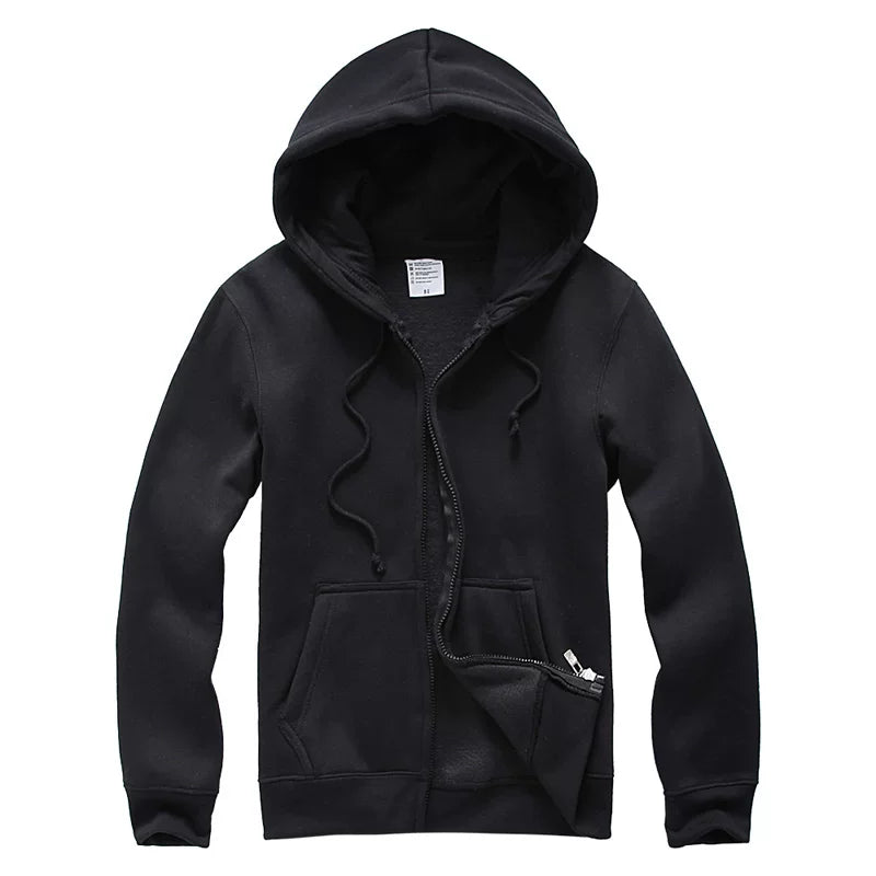 European and American hooded solid color hoodie men's hip-hop loose plus size cyberpunk ninja thick pullover sports hoodie trend