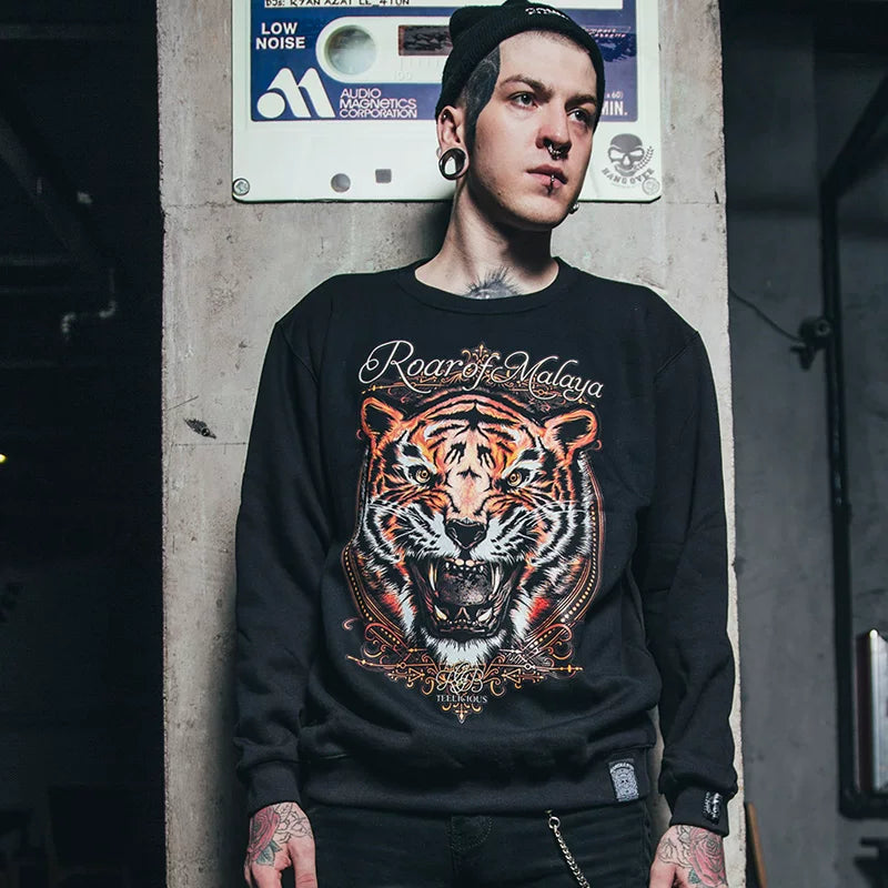 European and American high street dark fashion brand tiger head street hip-hop non mainstream Yu Wenle Edison Chen plus size hoodie trendy man