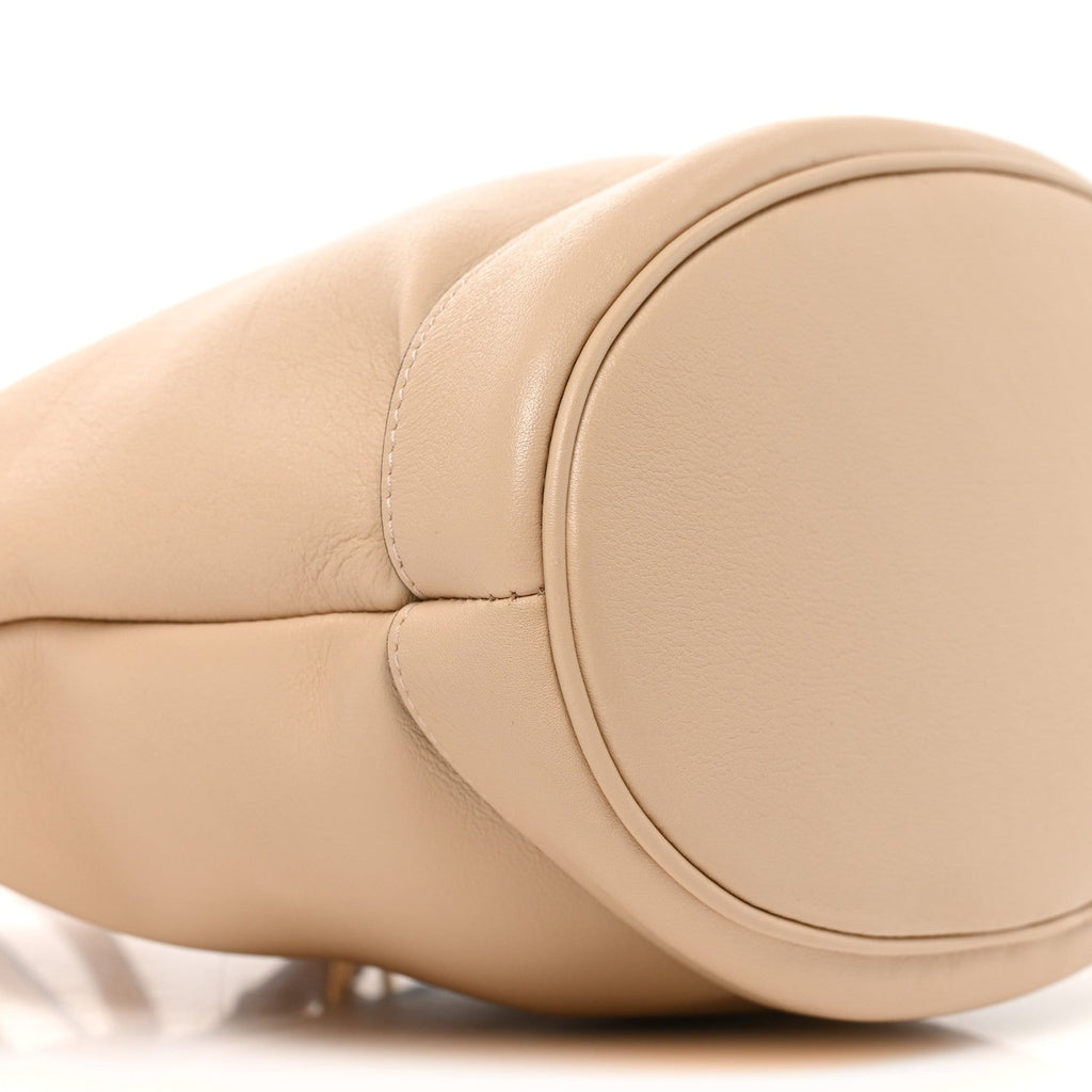Calfskin Medium Diana Round Tote Bag Oatmeal