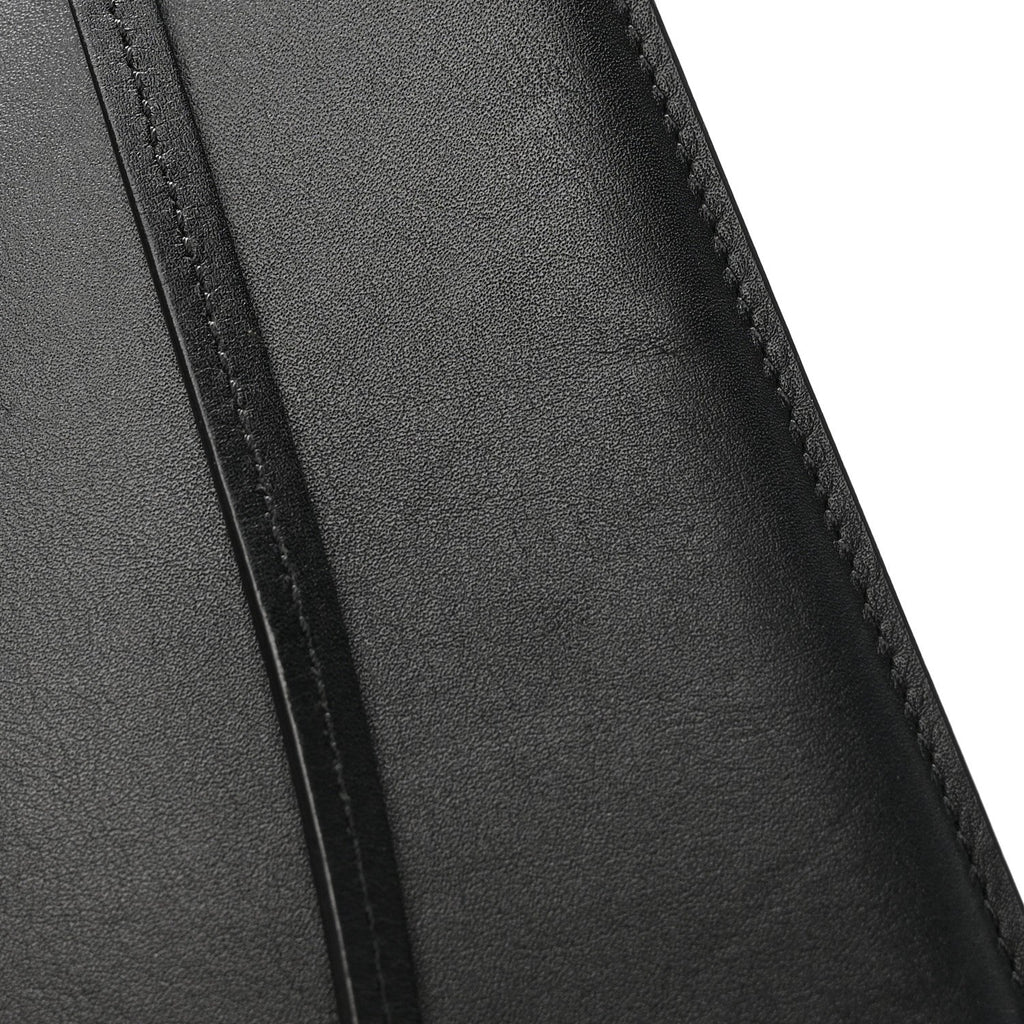 Smooth Calfskin Medium Clasp Shoulder Bag Black