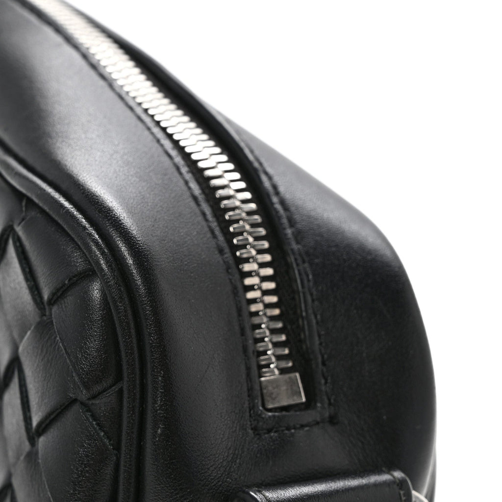 Nappa Intrecciato Small Classic Camera Bag Black