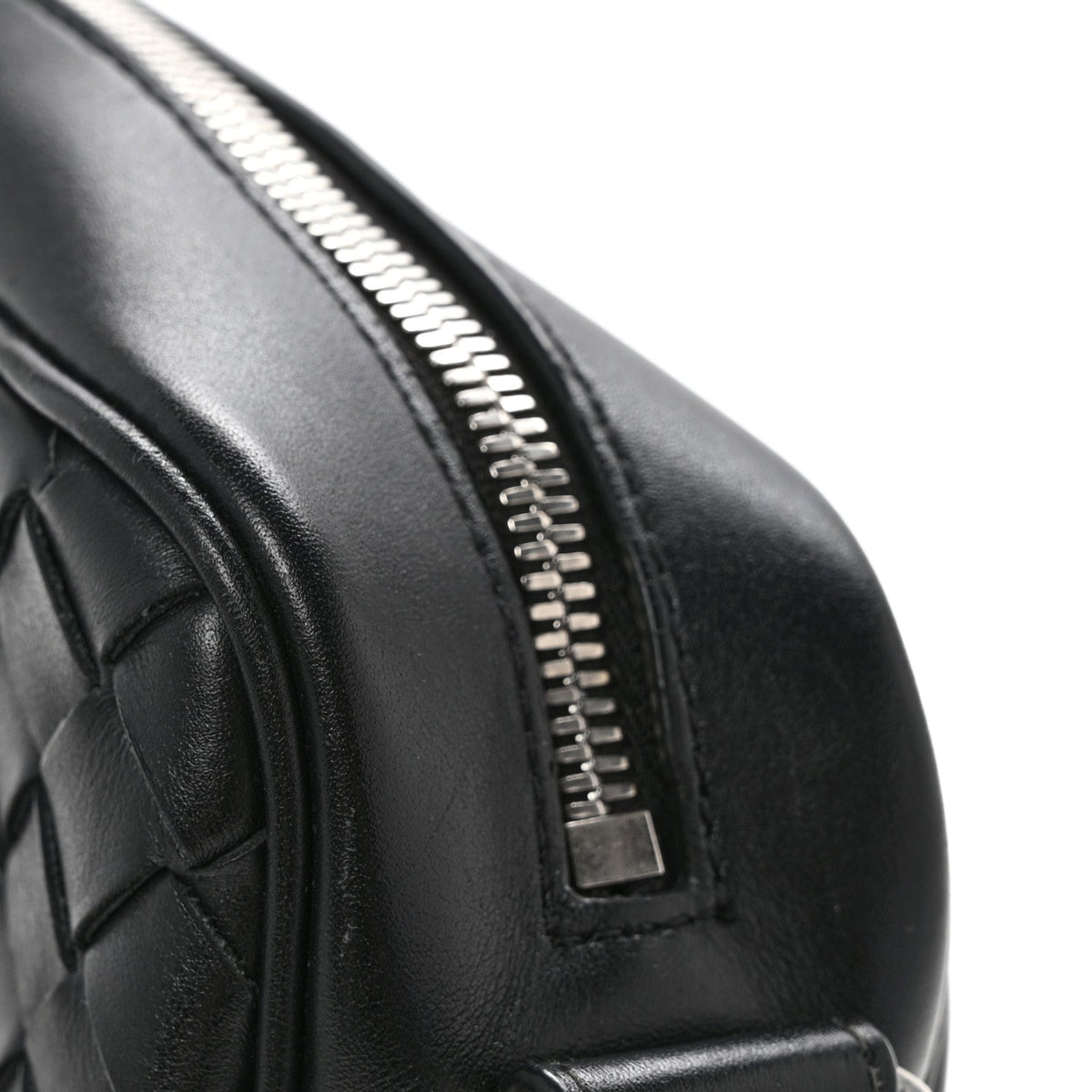 Nappa Intrecciato Small Classic Camera Bag Black