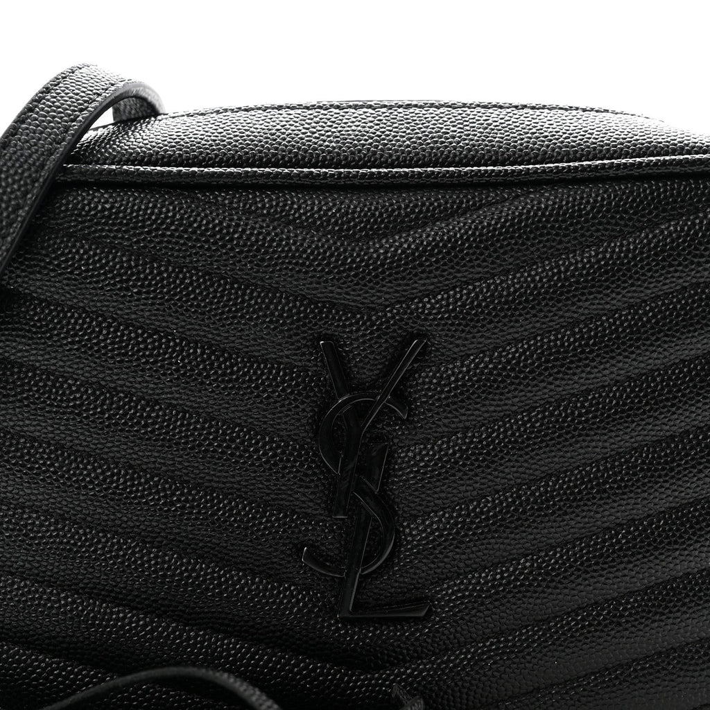 Grain De Poudre Matelasse Monochrome Monogram Mini Lou Camera Bag Black