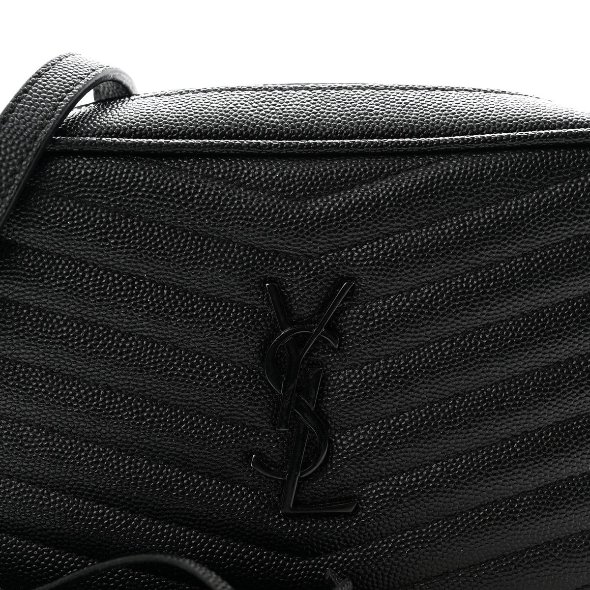 Grain De Poudre Matelasse Monochrome Monogram Mini Lou Camera Bag Black