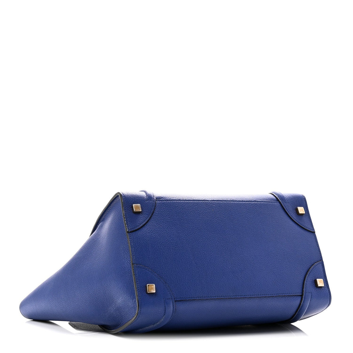 Drummed Calfskin Mini Luggage Indigo