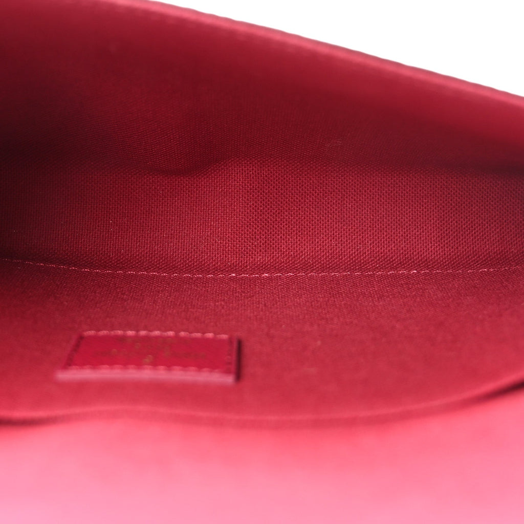 Monogram Pochette Felicie Chain Wallet Fuchsia