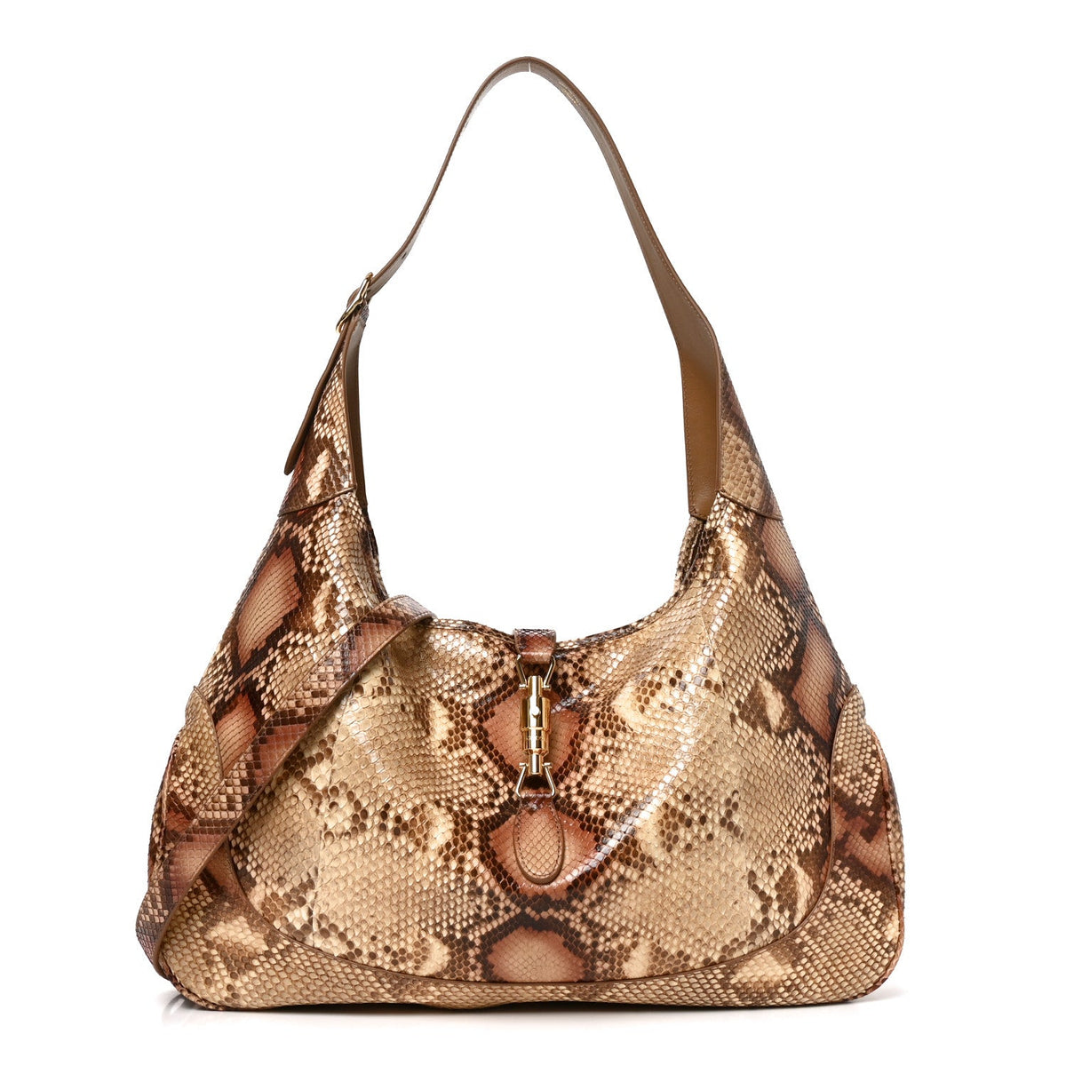 Snakeskin Large Jackie 1961 Shoulder Bag Light Brown