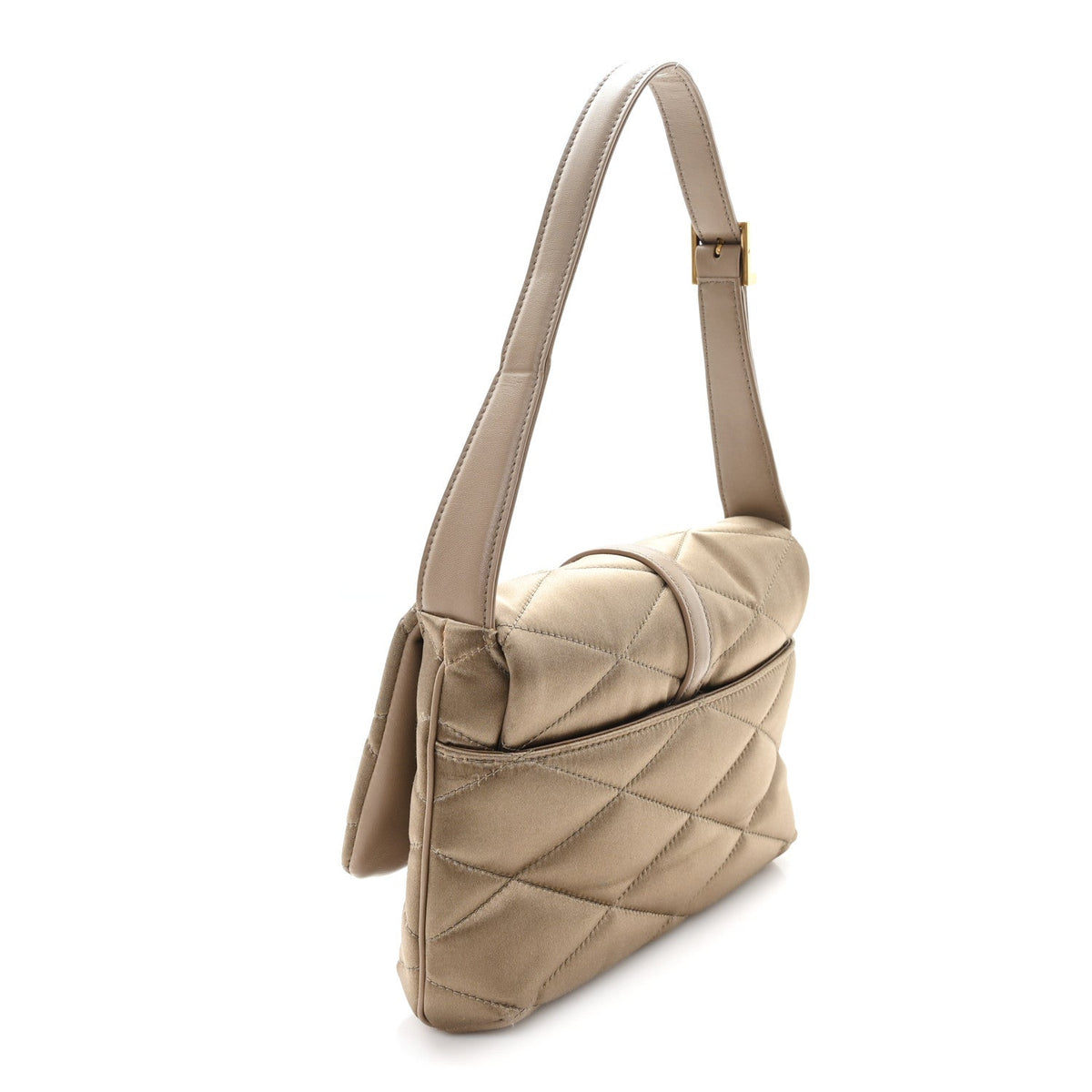 Satin Quilted Le 57 Diamond Shoulder Bag Mouse