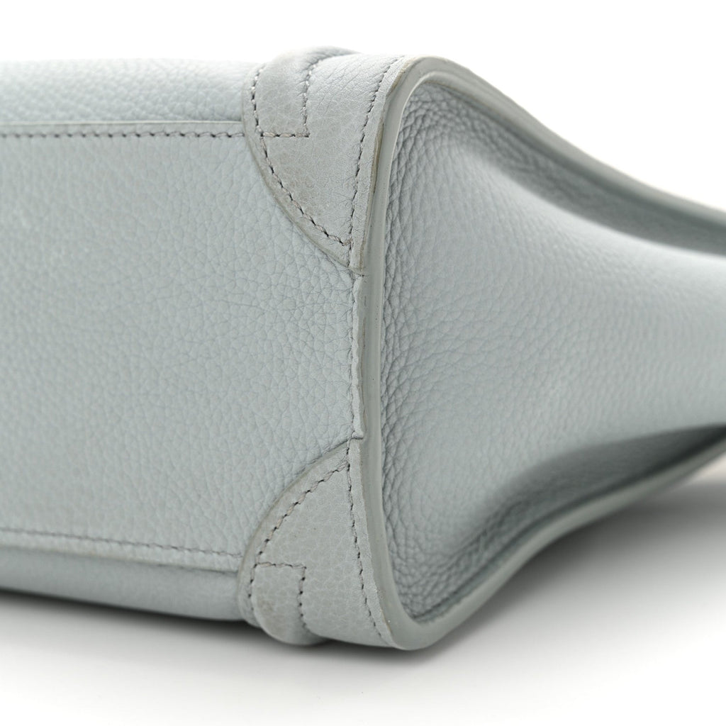 Drummed Calfskin Nano Luggage Almond