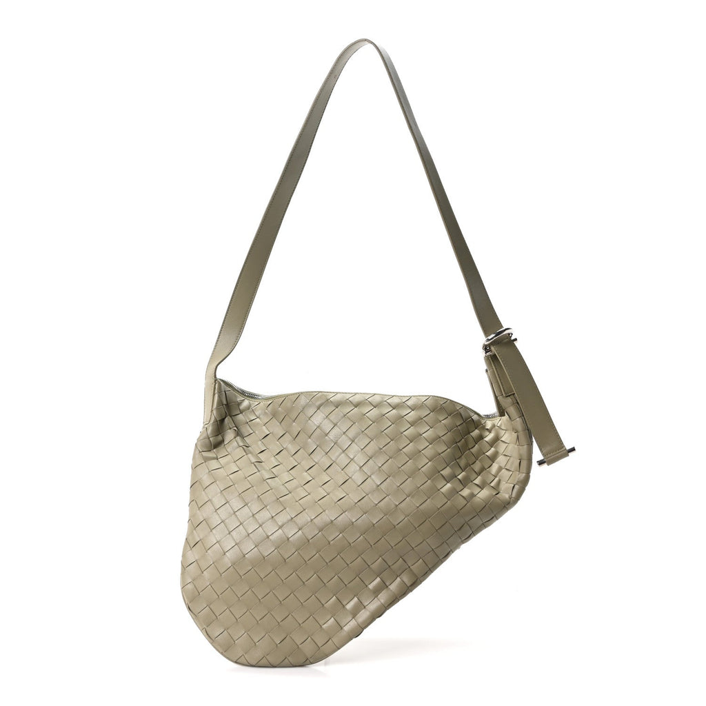 Calfskin Intrecciato Virgule Travertine