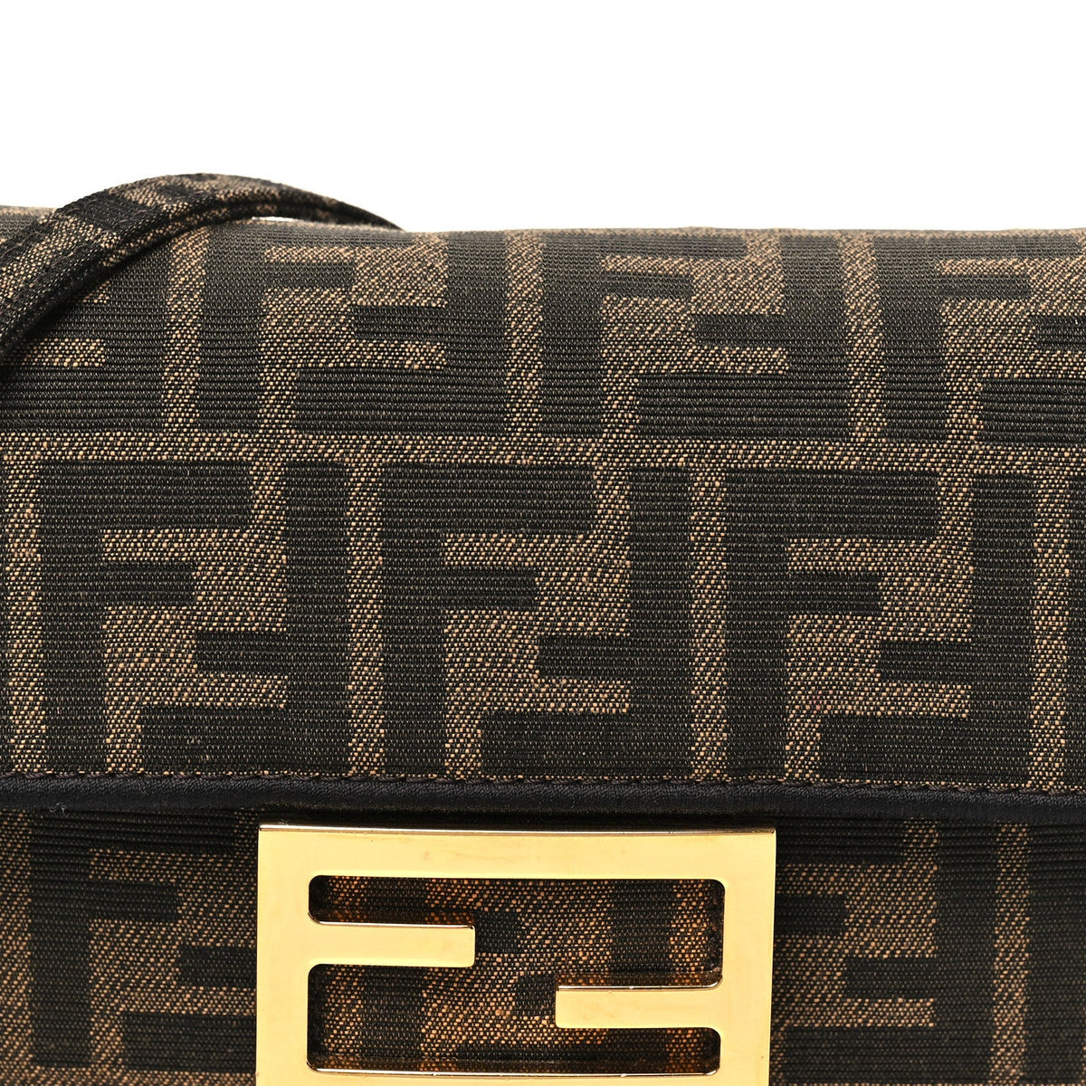 Fabric Jacquard FF 1974 Mini Baguette Tobacco Moro Black