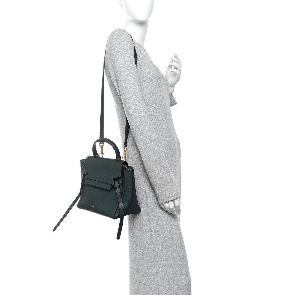 Grained Calfskin Micro Belt Bag Amazone