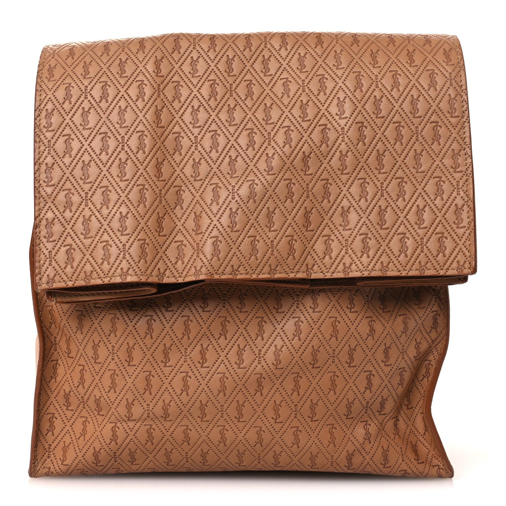 Calfskin Monogram Deli Paper Bag Vintage Beige