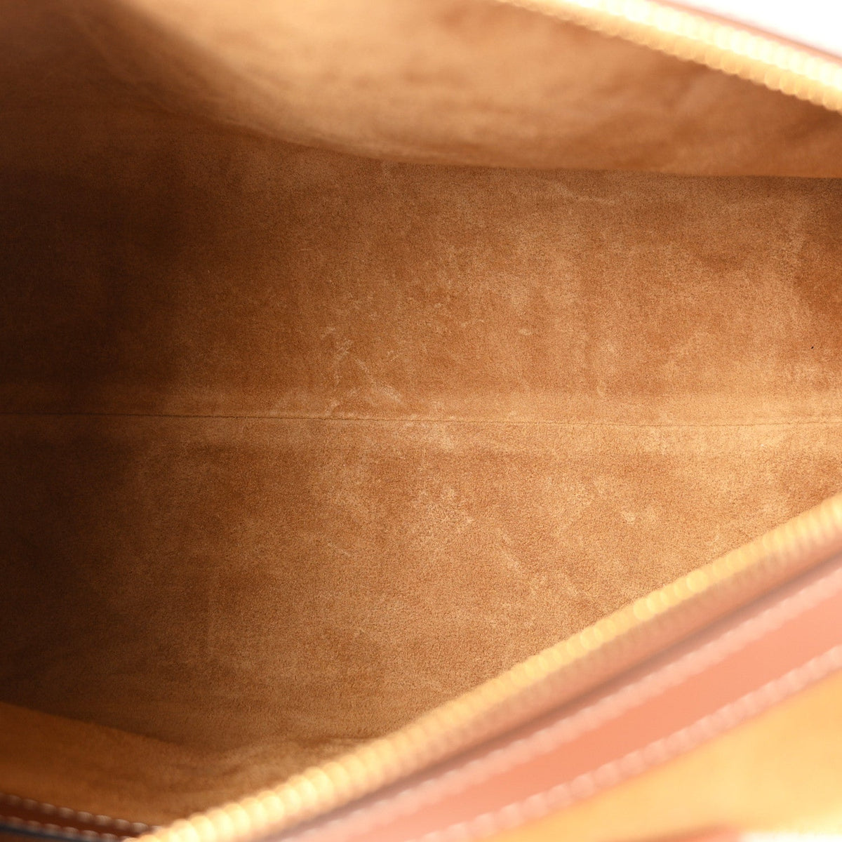 Waxed Suede Calfskin Large Boston Bag Tobacco