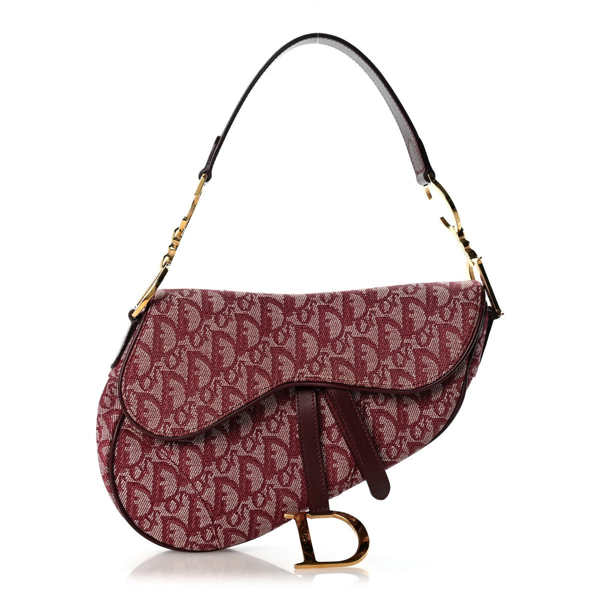 Monogram Saddle Bag Burgundy