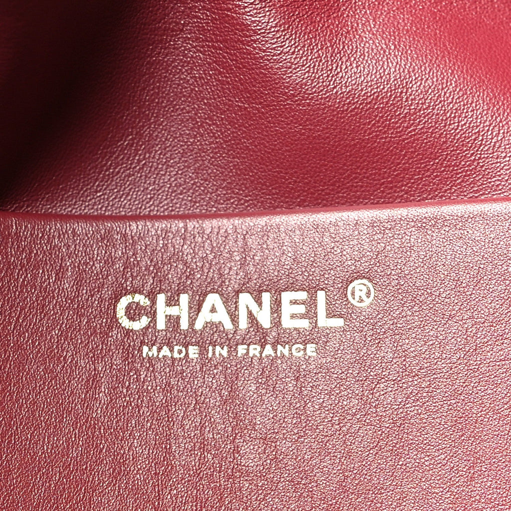 Grained Calfskin Souplissimo Maxi Flap Burgundy