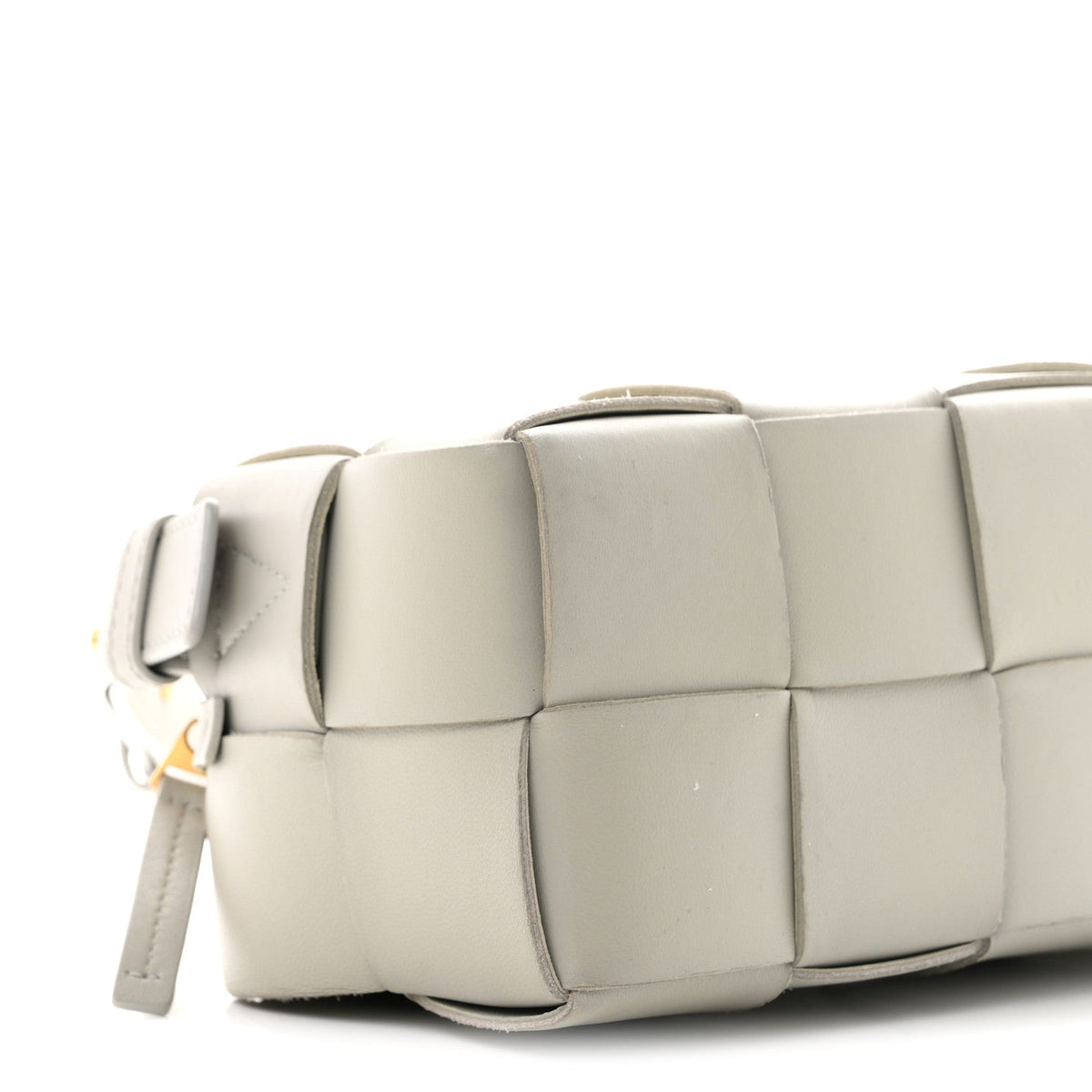 Lambskin Maxi Intrecciato Small Brick Cassette Bag Agate Grey
